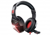 MPOW gaming headset BMBH414ARSD LED, multiplatform, 3.5mm, μαύρο-κόκκινο - Περιφερειακά PC